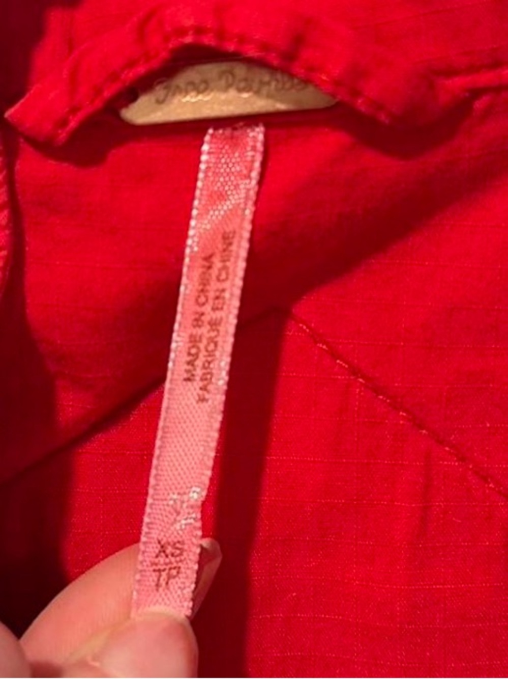 RARE Free People Lena Flight Utility Jumpsuit Red - Picture 8 of 10